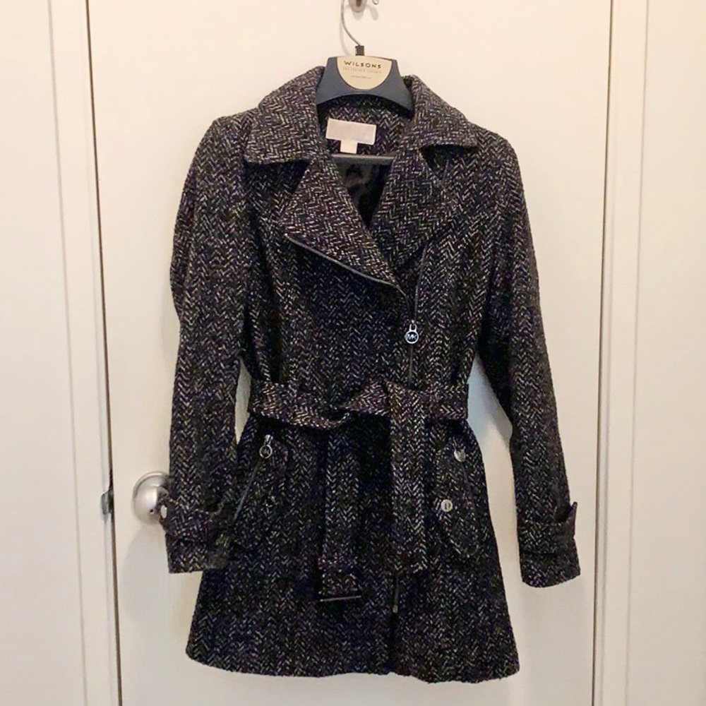 Michael Michael Kors asymmetrical belted coat